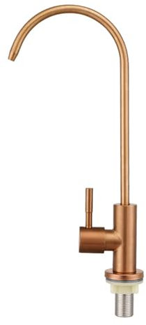 YWJFSA Rubinetto Cucina Per Depuratore, Rubinetto Da Cucina Solo Acqua Fredda, Rubinetto Depuratore Acqua, Acciaio Inossidabile 1/4,Bronzo