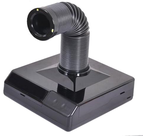 Nail Dust Collector Machine - 60W Nail Dust Vacuum Cleaner with LED Light for DIY Welding Work Soldering Station A, Desktop Mini Size Soldering Smoke Absorber, Grinding Dust Suction Machine