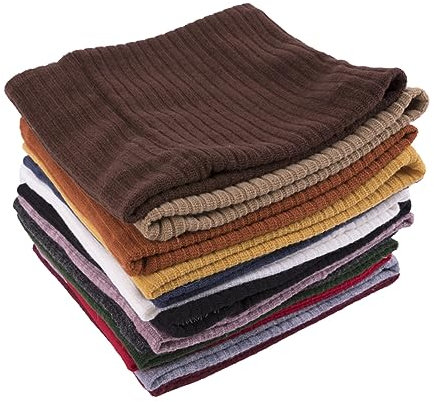 LIFKOME Doppellagiger Fleece Gefütterter Schlauchschal Winddichter Rundschal Aus Strick Für Herren Und Damen Kuschelig Warm Klassischem Khaki Für Herbst Und Winter