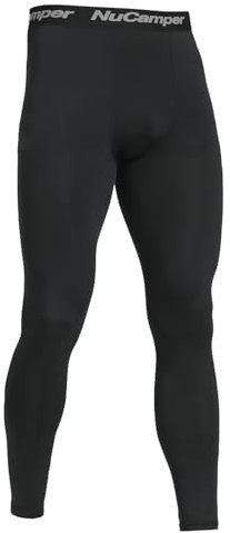 NuCamper Kompressionshose Herren, Laufhose Herren Lang, Tight Atmungsaktiv Baselayer Leggings, Quick Dry Kompression Hose für Fitness Funktionsunterhose Athletisches Training