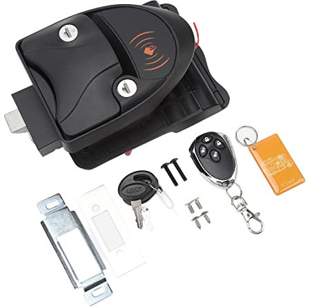 RV Door Lock Keyless Entry Password Keypad IC Card Remote Control for 5th Wheel, Includes Keyless Handle, Programmable with 1 Million Rolling Codes, Ideal for Travel Trailers,