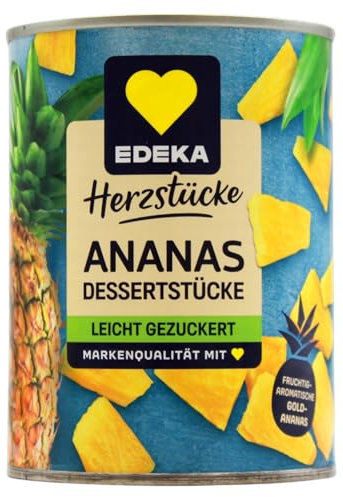 Herzstücke Ananas Dessertstücke leicht gezuckert, 6er Pack (6 x 340g)