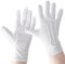 3 Paar Weiße Handschuhe Kostüm,Nylon Baumwollhandschuhe Accessoire für Erwachsene,Sticknaht auf dem Handrücken, Weihnachten, Nikolaus, Karneval, Halloween, Fasching, Mottoparty, Verkleidung, Theater