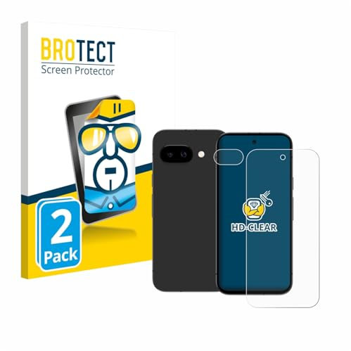 BROTECT (2 Stück Schutzfolie für Google Pixel 9a (Display+Kamera) Displayschutz Folie Made in Germany, Ultra-Klar