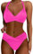 Generisch Ring-fit Adventure 2 Maillot de bain deux pièces pour femme Push Up Bikini Ensemble maillot de bain vintage pour homme Débardeur fluo, Rose, XXL