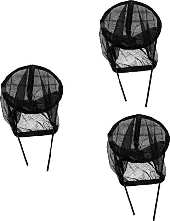 HEMOTON 3 Pièces Cage de Filet à Fleurs Engrener Enceinte Filets Filet Filet de Jardin Filet pour Boutons Floraux Filet Anti-Insectes Filet de terrasse Maille Polyester Noir