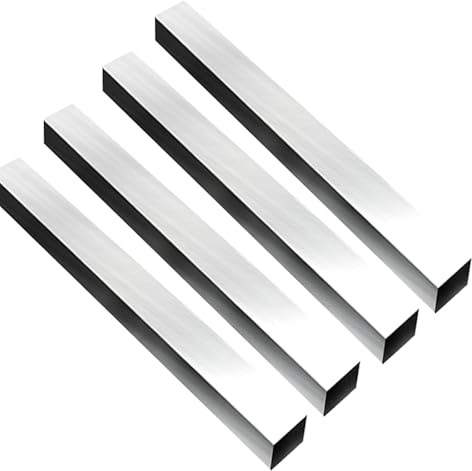 4 Stück HSS Schnellarbeitsstahl-Rechteckfräser-Rohlinge 5 x 5 x 200mm HRC 60-63 für Dreh- und Fräsfräser, Sowie für Den Werkzeugbau