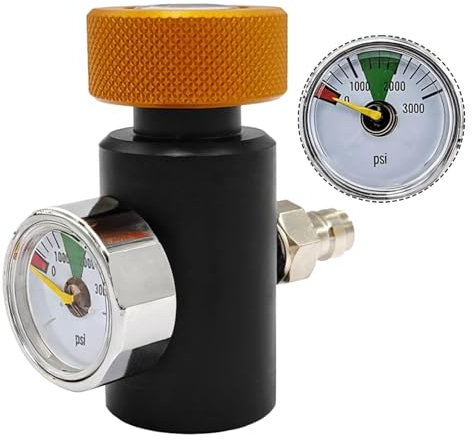 Funabridge Quick Fill Co2-Tankadapter für 3000 Psi Gauge und G1/2-14 Gewinde, ideal für Fernsysteme, Tauchen, Feuerbekämpfung