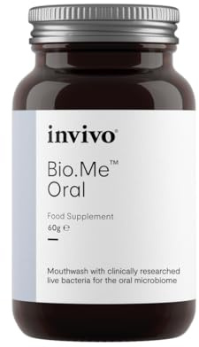 Invivo Bio.Me Oral Powder for Bad Breath, Healthy Gum Support and Oral Health. - 2.5 Billion CFU Probiotic Bio Cultures Complex Powder with PROBIOACT® - Contributes to Oral Microbiome