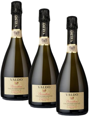 VALDO Elevantum Valdobbiadene Prosecco Superiore di Cartizze DOCG Dry - 750 ml (Packung mit 3)