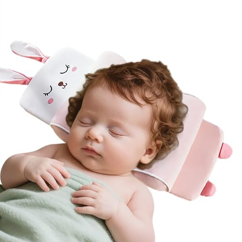 ergonomisches Lagerungskissen, bequemes Kopfkissen, Anti-Roll Pillow, Kühlendes Schlafkissen, Zierkissen, Weich und atmungsaktiv, für Seiten, Rücken & Bauchschläfer 42X17 cm (Kaninchen)