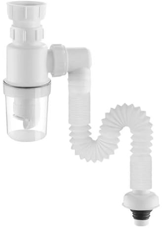 1PC Waschbecken Abflussrohr Insektensicher Geruchssicher Verstopfungssicher Und Auslaufsicher Wasserspender Waschbecken Abflussrohr(Black)