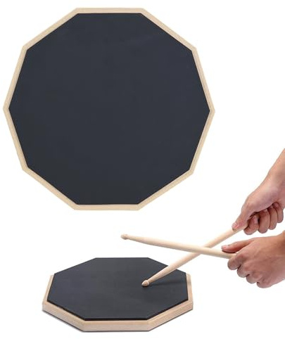 Schlagzeug Übungspad 12 Zoll,Drum Practice Pad,Schlagzeug-Übungspad,Leises Übungs Drum Pad,Schlagzeug-Pad,Stoßdämpfungs und Dämpfungseigenschaften,für Anfänger