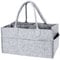 YiCoo Nappy Caddy Foldable Baby Diaper Caddy Organiser, Portable Nursery Storage Basket Bin with Changeable Compartments(Light Grey)