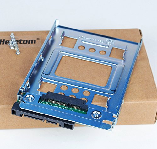 Heretom Lot de 2 Racks adaptateurs pour disques durs 2.5 SSD vers 3.5 Caddy Adapter SATA SSD Palette Caddie Adaptateur compatibles avec HP Dell IBM Lenovo