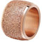 PAURO Damen 16mm Peeling Ringe Breites Hochzeitsband Edelstahl Roségold Größe 54 (17.2)