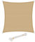 WOLTU Voile d'ombrage carré 2x2 m Respirante en HDPE, Toile d'ombrage Protection Solaire, Anti 85% UV Contre Le Vent, pour Jardin terrasse Camping Sable