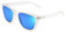 CLANDESTINE - Gafas de Sol Unisex - Modelo Classic - Color Blanco - Cristal Polarizado Antirreflejante de Color Azul - Montura Semitransparente - 144 mm x 51 mm