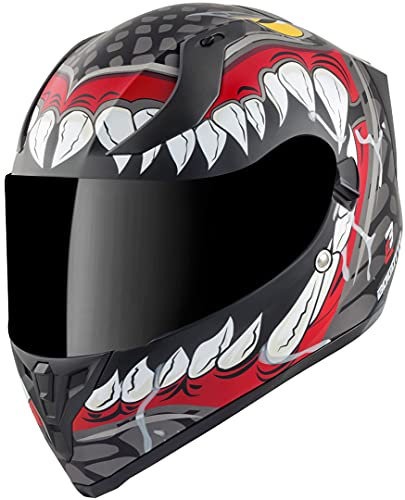 Bogotto V128 Naga Helm, schwarz matt/rot, XL