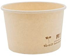 IMBALLAGGI ALIMENTARI Coppetta Gelato in Carta Marrone Naturale Biodegradabile e Compostabile 120cc - 250 pezzi -