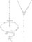 CASSIECA Damen Silberkette 925 Sterling Silber Rosenkranz Halskette Armband Religiöser Schmuck Set Kreuz Kette Maria Madonna Kreuzkette Anhänger Gliederkette Y Kette