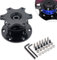 Riloer Mozzo volante per auto a sgancio rapido Adapt Universal Snap Off Mozzo volante Boss Race/Rally/Motorsport (nero)
