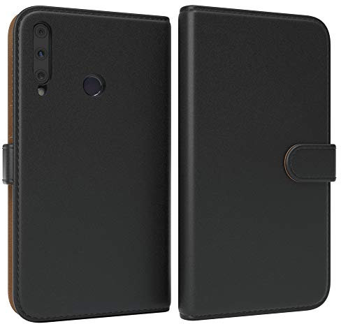 EAZY CASE Tasche kompatibel mit Huawei P40 Lite E Schutzhülle mit Standfunktion Klapphülle im Bookstyle, Handytasche Handyhülle Flip mit Magnetverschluss und Kartenfach, Kunstleder, Schwarz