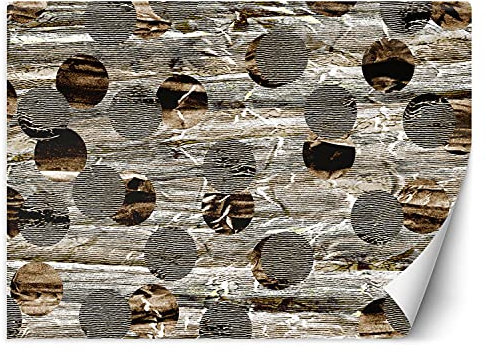 Feeby Carta Da Parati Sulla Fliselina Struttura Modello 250x175 cm marrone Decorazione Da Muro Include Colla Soggiorno Camera Da Letto Sala Ufficio Cerchi Linee Astratto