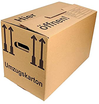 Hansepack24 Umzugskartons 100 Stück - Groß, Stabil für Bücher und Umzug - XXL 600x330x340 - Karton für Umzug - Kartons Kaufen - Profi Moving Boxes - Verpackung für Haus, Büro, Lager