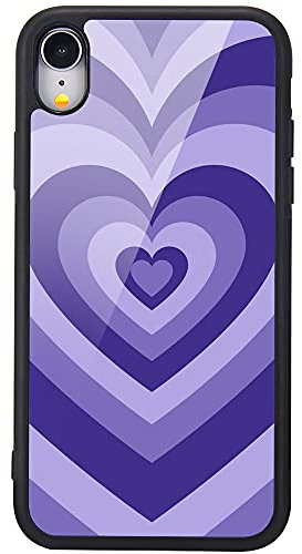 MAYCARI for iPhone 7/iPhone 8/iPhone SE 2020 Case Aesthetic Purple Love Design Hard Back Case with Soft TPU Bumper for Girls Children Women Protective Phone Case for iPhone 7/iPhone 8/iPhone SE 2020