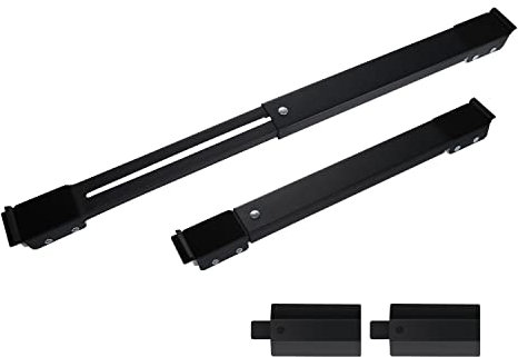 2pcs Appliance Rollers Heavy Duty, Max 27.6 in Heavy Appliance Base Easy Sliders Appliance Movers Refrigerator Wheels for Move Washing Machine Dryers Furniture (Black, Upgrade Wheel)