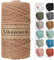 Likeecords Makramee Garn 4mm x 100m,Natürliches Baumwollschnur, Makramee-Seil,Bunte Bastelkordel aus Baumwolle für Taschen, Wandbehänge, Pflanzenaufhänger (Ziegelrot)