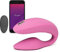 We-Vibe Sync 2 Paarvibrator für sie und ihn - Sexspielzeug für Paare - stimuliert Klitoris und G-Punkt - Wasserdicht - Ferngesteuert und mit App - Rosa