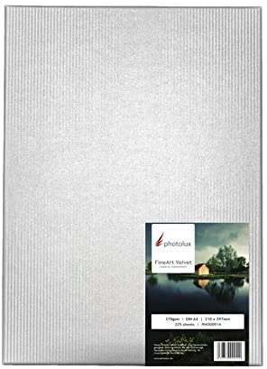 Photolux FineArt Velvet 270 gsm Matt Fotopapier in Premiumqualität - DIN A4 (210x297mm) 225 Blatt