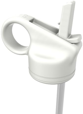 SHO Reusable Straw Lid for SHO Bottle - 260ml, 375ml & 500ml - BPA Free (White, 500ml)