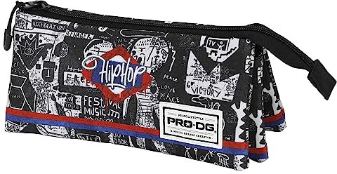 PRODG Under Hip Hop-FAN Dreifach Federmäppchen 2.0, Schwarz
