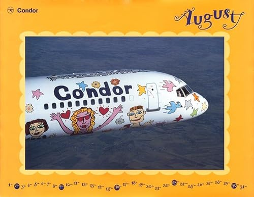 Poster Plakat James Rizzi Condor Kalender 1998 August Bird auf Boeing 757 PopArt