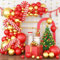 Weihnachten Deko Luftballon Girlande Rot Gold, 109 Stück Rot Metallic Gold Weihnachts Ballon Girlande Set mit Zuckerstangen Folienballons für Innen Outdoor Weihnachtsdeko Christmas Xmas Party Deko