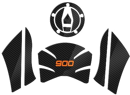 JAYWIS Motorrad Zubehör Tank Pad Aufkleber Seite Knie Protektoren Embleme Aufkleber für Kawasaki Z900RS Z900 RS Z 900 RS Kratzer auf den Tankpads (Farbe : Orange)