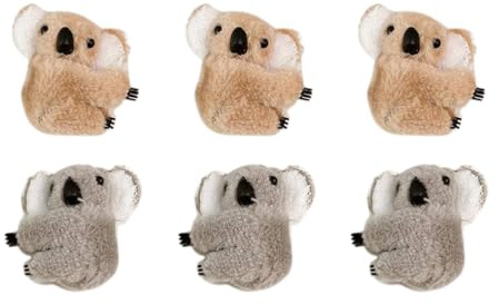 FOMIYES 12 Stk Koala-seitenclip Plüsch Koala Stofftier Süße Koala-haarklammern Clip Auf Tierschmuck Plüsch Kopfbedeckungen Koala-haarspange Cartoon-haarklammern Mädchen Haarnadel Kleine