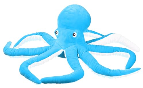 Gustaw Teddybär Groß XXL Krake Eva - Plüschbär, Kuschelbär XXL Plüschtier, Spielgefährte und Deko in einem - Stofftier, Plüschtier Kuscheltier Teddy (blau, 80cm)