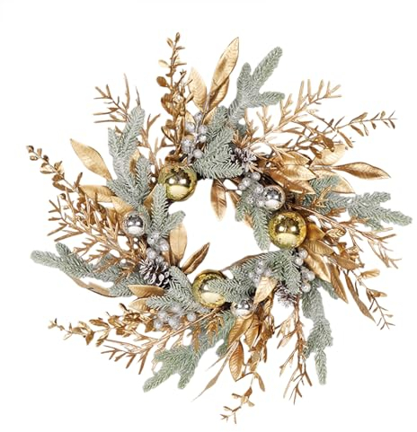 Creperture 50 cm Weihnachtskranz, Dekoration für Haustür, Weihnachtskugel, Urlaub, Türkränze für Zuhause, Fenster, Festival, Dekoration