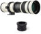 Obiettivo zoom super teleobiettivo MF for fotocamera, attacco T2 F/8.3-16 420-800 mm con anello adattatore attacco M4/3 filettatura 1/4 for PAnasonic/for Olympus (Color : White)