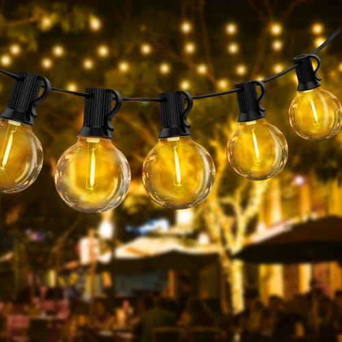 ROVLAK LED Lichterkette Außen Innen 18M 30+4 LED Glühbirnen Lichterkette Aussen IP44 Wasserdicht Warmweiß Outdoor Wetterfest Lichterkette Garten Deko für Party, Balkon, Pavillon, Hof, Café…