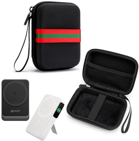 Funda de Transporte para Anker MagGo Power Bank 10,000 mAh/Batería magnética Ultra Slim de 10.000 mAh, Funda de Viaje para Cargador (Negro)