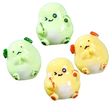 Alipis 4 Stück Longwei-landschaftsornamente Cartoon-bastelfigur Chinesischer Maskottchendrache Jahr Der Drachenstatue Cartoon-Drachen-basteldekor Winzige Drachenfiguren Puppe Harz Drinnen