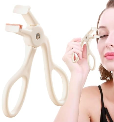 Kuxiptin Wimpernzange,Wimpernzange - Wimpernzange Wimpernzange mit Silikon-Nachfüllpads,Schnelles, natürliches, langanhaltendes Curling, tragbarer Wimpernzange für perfekte Locken
