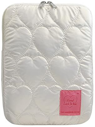 9-11 Pollici Tablet Sleeve Case per iPad Pro 11 Air 4 10.2 Tab Borsa Protettiva Carino Cuore Trapuntato Puffy Laptop Pouch Custodia da Trasporto