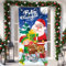 DPKOW Español Feliz Navidad Pancarta Decoración, Pancarta de Fondo de Navidad para Puerta Pared Casa Decoración, Papá Noel Elfo Perro Gato Mascota Pancarta Decoración, 180 * 90 cm