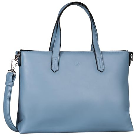 TOM TAILOR Poppy Damen Shopper Umhängetasche Reißverschluss Mittelgroß Blau